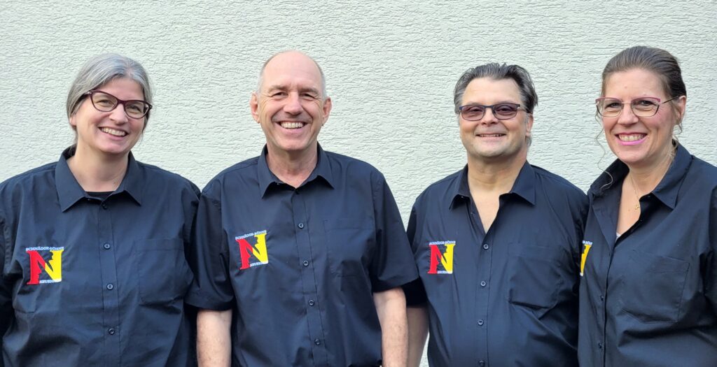 Gruppenbild unseres Vorstandes, Sandra Wolfgang, René Sethmacher, Andy Häuptli und Chantal Häuptli (v.l.)